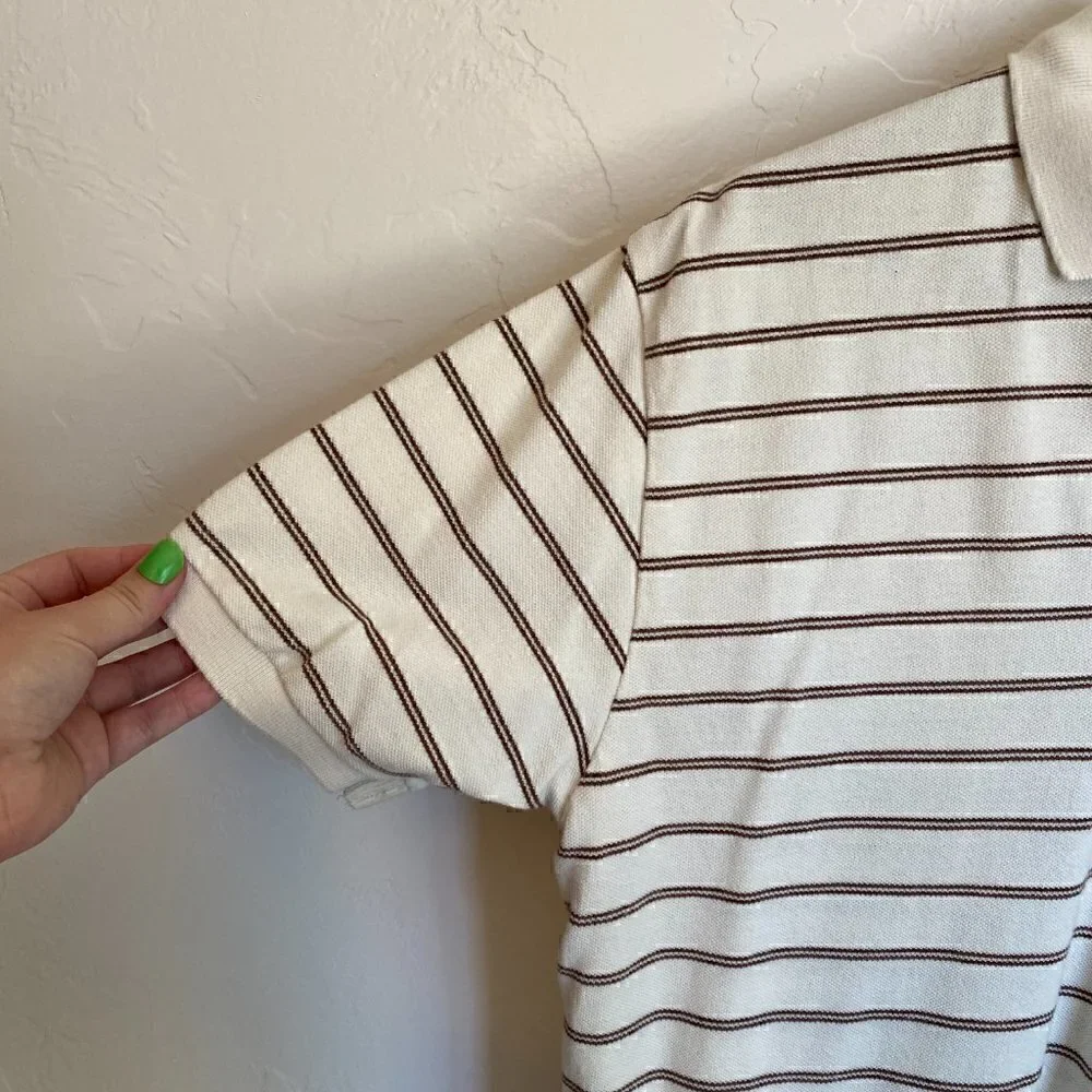 Polo Ralph Lauren Cream Striped Polo Shirt - Picture 3 of 7